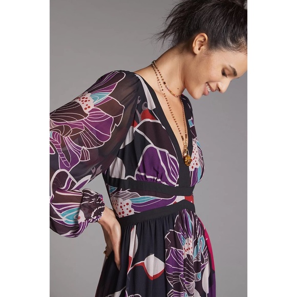 Anthropologie Let Me Be Floral Midi Dress - Picture 7 of 11